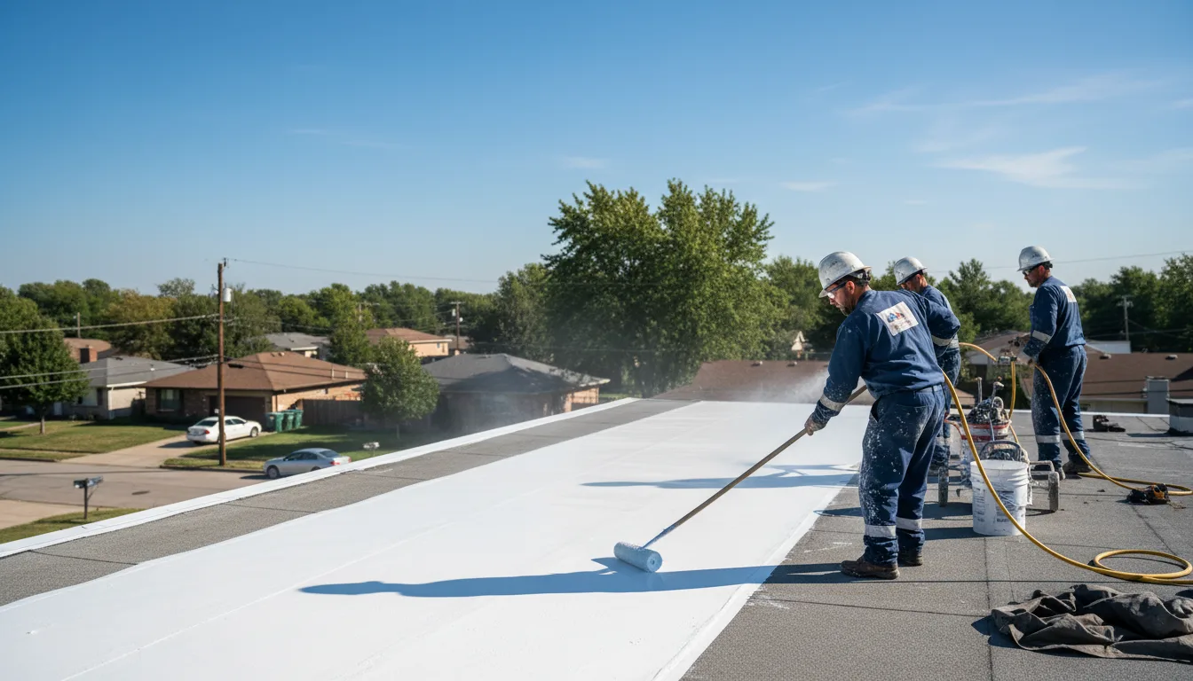 Commercial roof coating in Spiro, OK near me